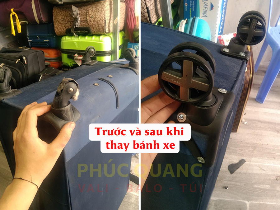 Sửa vali lấy liền, giao và nhận tận nhà khi bánh xe bị hỏng